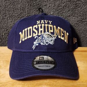 New Era Navy Midshipmen Snapback Hat - New